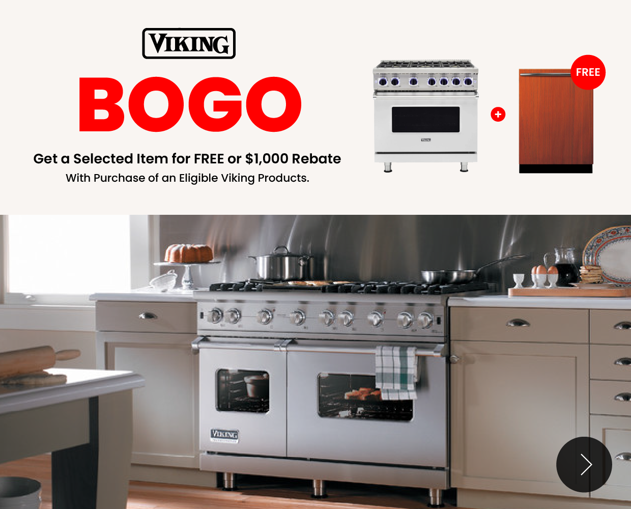 Viking BOGO promotion banner
